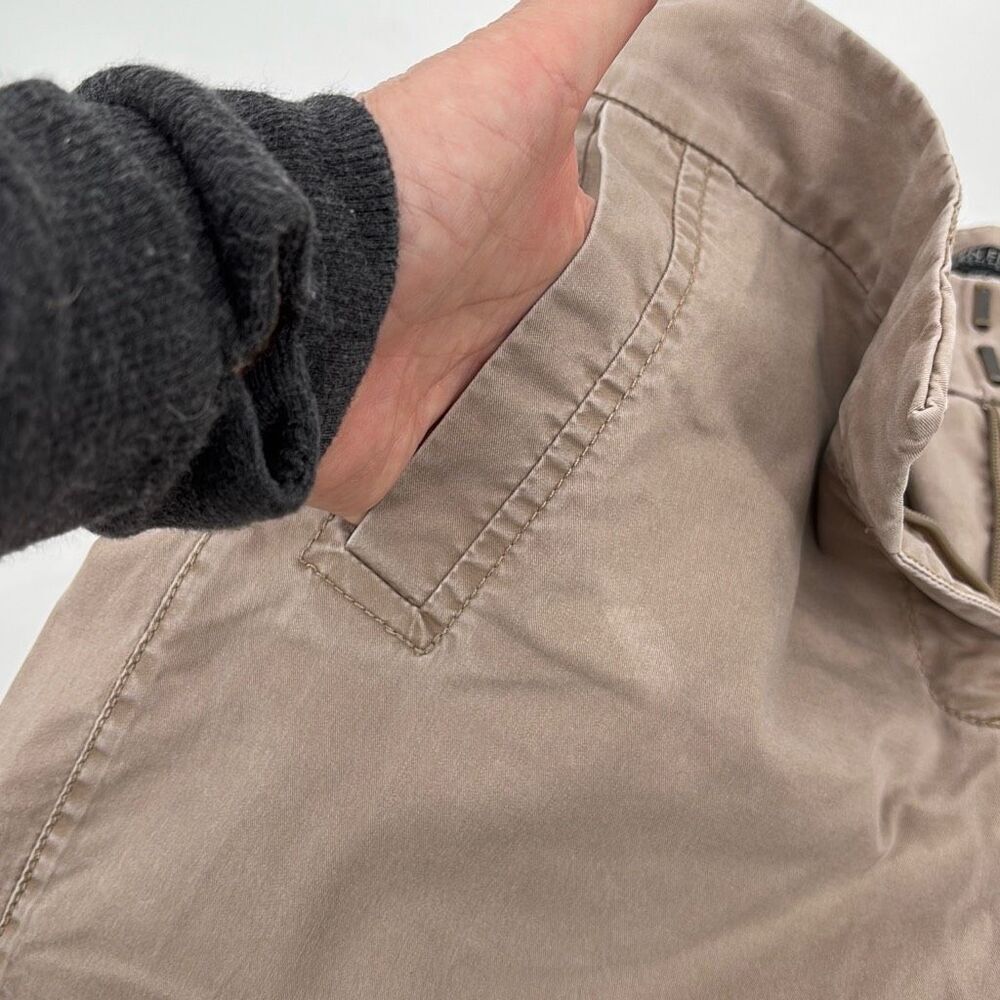 Eileen Fisher Roll-Cuff Cotton Lyocell Blend Cropped Capri Pants Beige Size PP - Picture 4 of 12